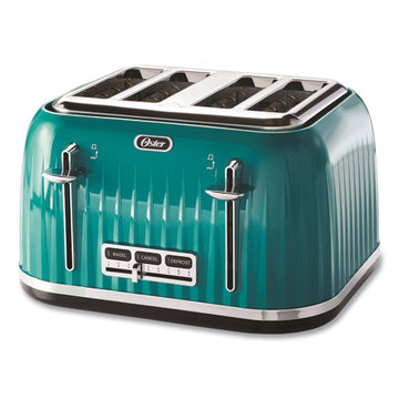 Oster® 4-slice Toaster With Textured Design With Chrome Accents, 12 X 13 X 8, Teal freeshipping - TVN Wholesale
